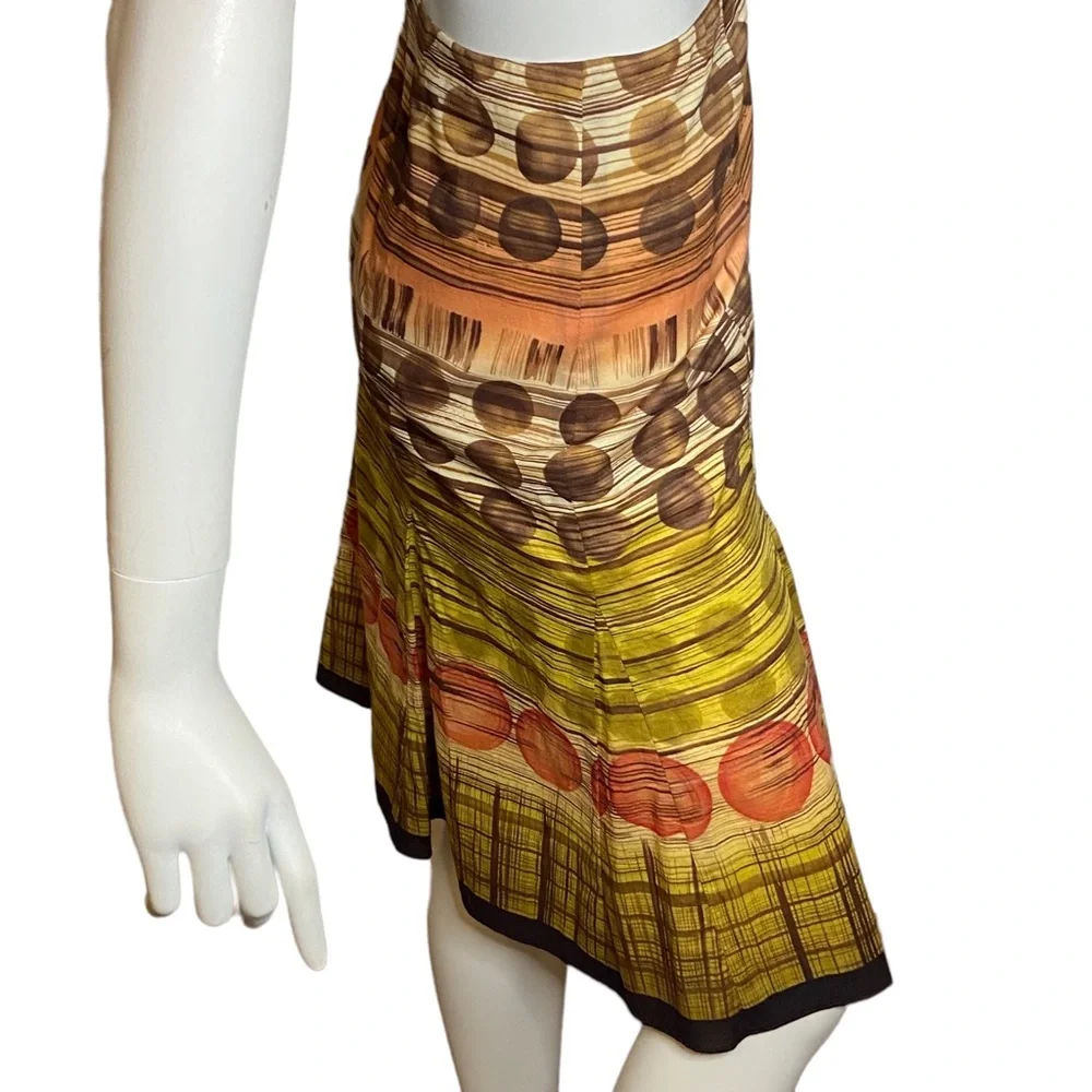 Talbots Boho Cotton Midi Flare Skirt Size 10
